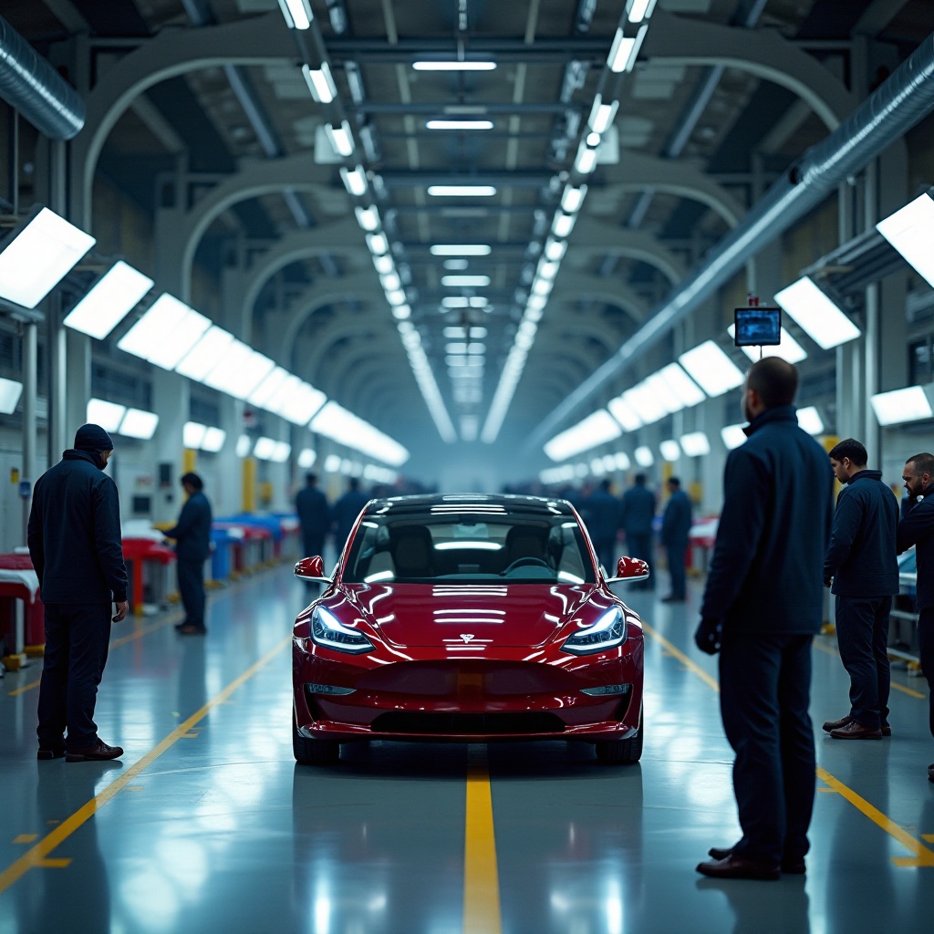 къде се произвежда tesla model 3