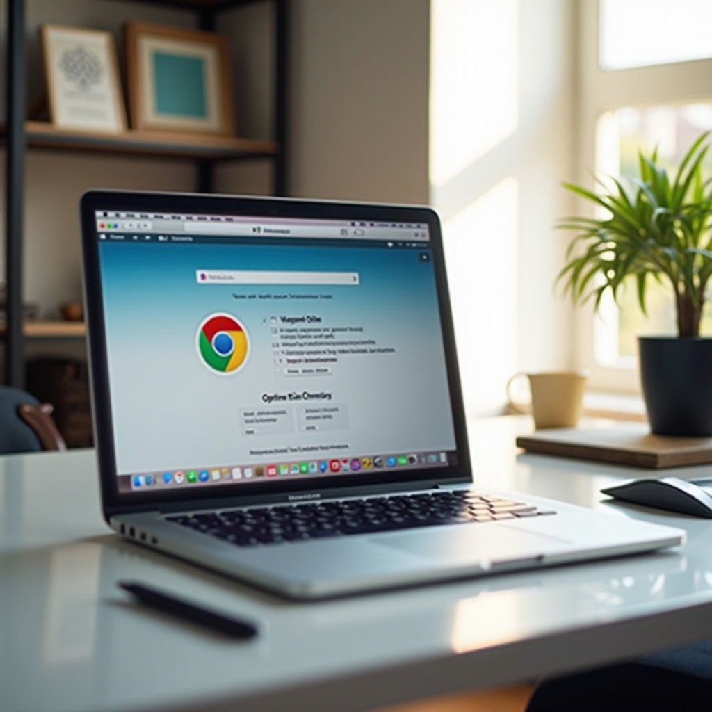 عرض macbook و chrome
