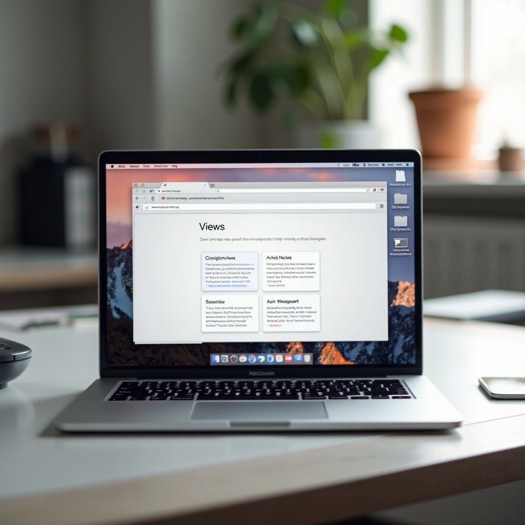 изглед на macbook и chrome