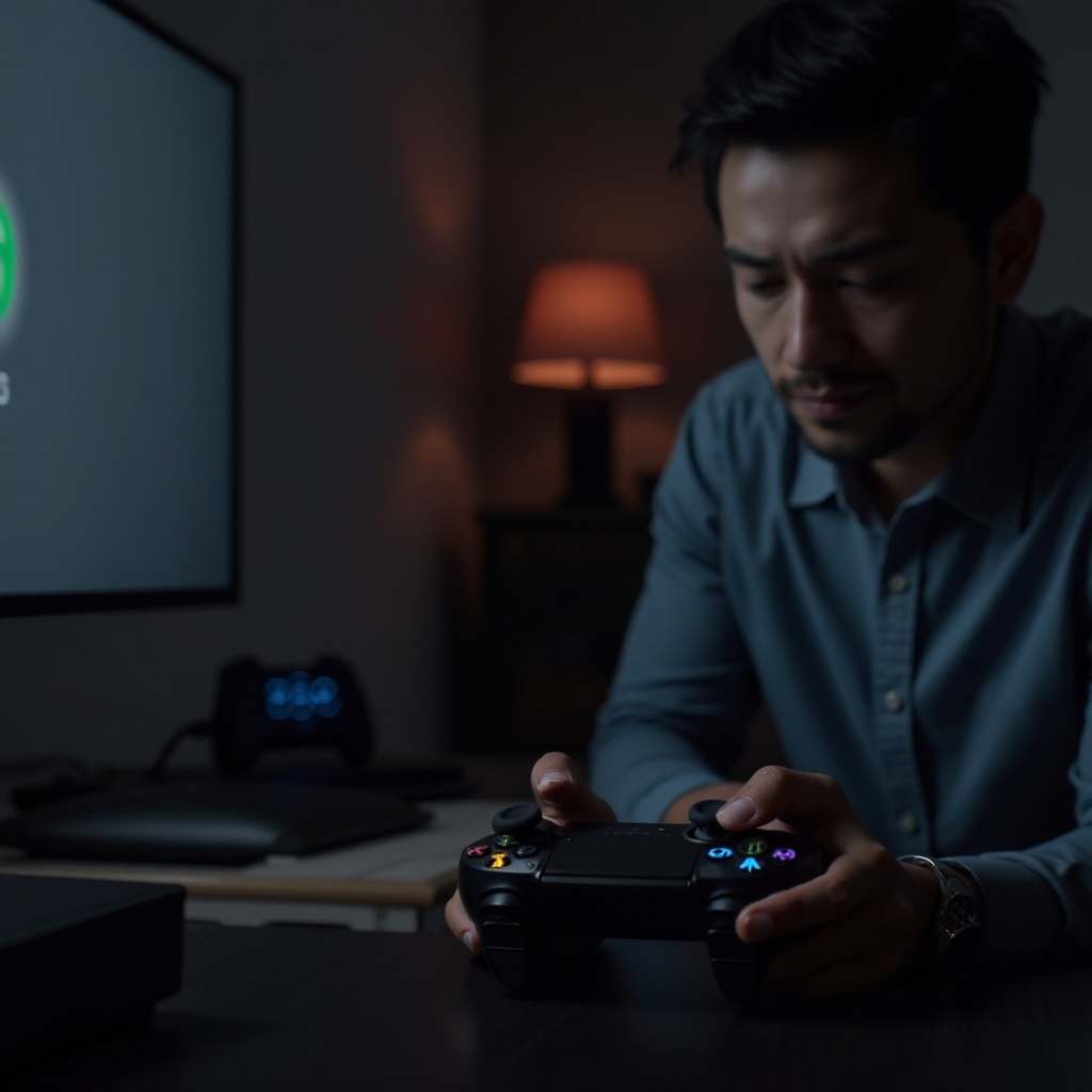 controllerul Xbox se pornește apoi se oprește