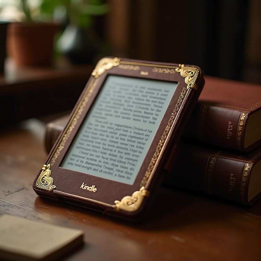 حافظة كيندل التي تبدو مثل كتاب