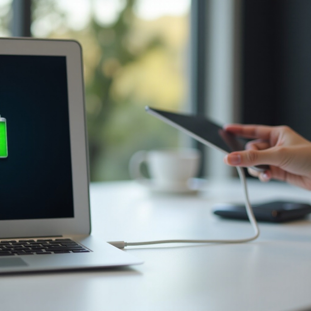 البطارية لا تشحن في ماك بوك اير عبر USB-C